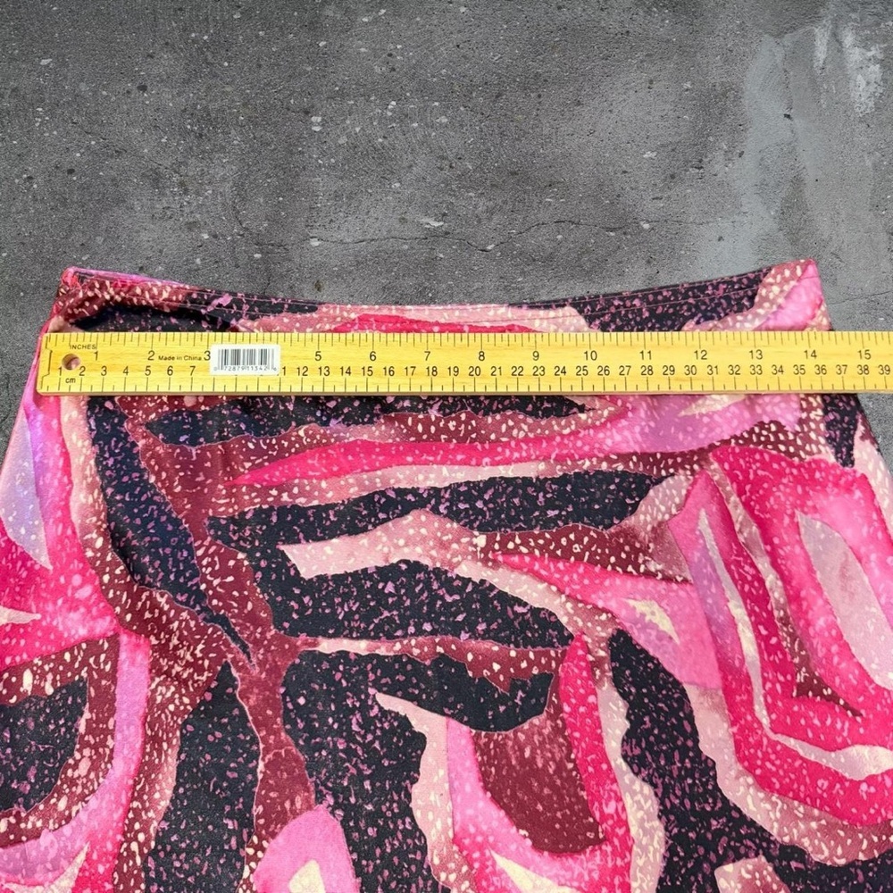 Y2K Pink Abstract Midi Skirt Disney Pop Star Cheetah Girls Bratz - Picture 3 of 4